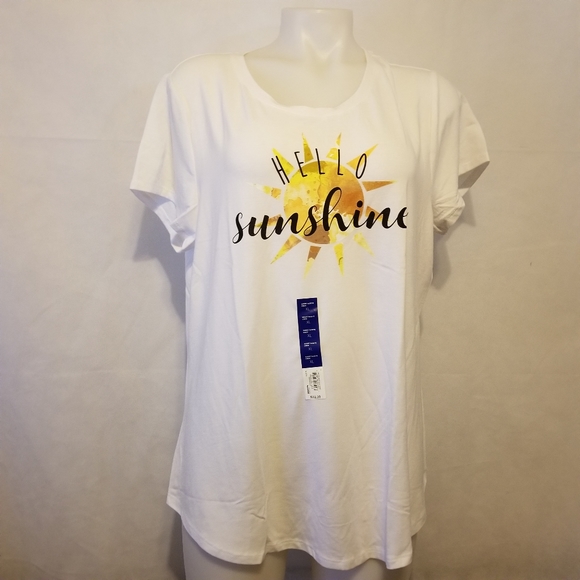 NWT, APT 9 Graphics T,short sleeve crew,sunshine - Picture 2 of 8